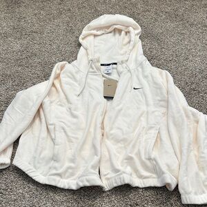 Nike Women's Off-White Hooded Bomber Jacket